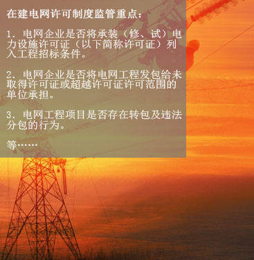 八、在建電網工程項目許可制度執(zhí)行情況