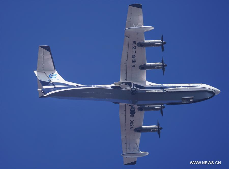 CHINA-GUANGDONG-LARGE AMPHIBIOUS AIRCRAFT-AG600-MAIDEN FLIGHT (CN)