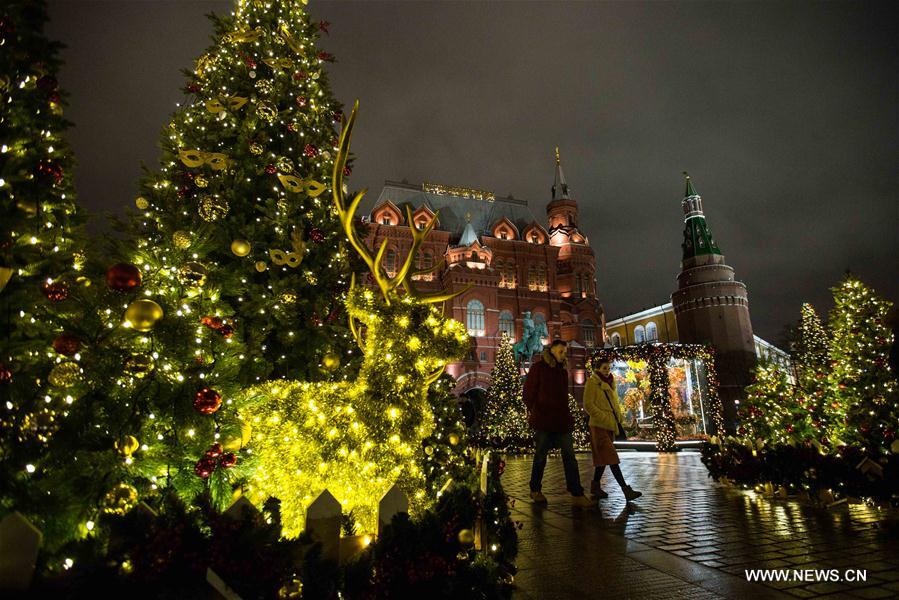 RUSSIA-MOSCOW-NEW YEAR-DECORATIONS