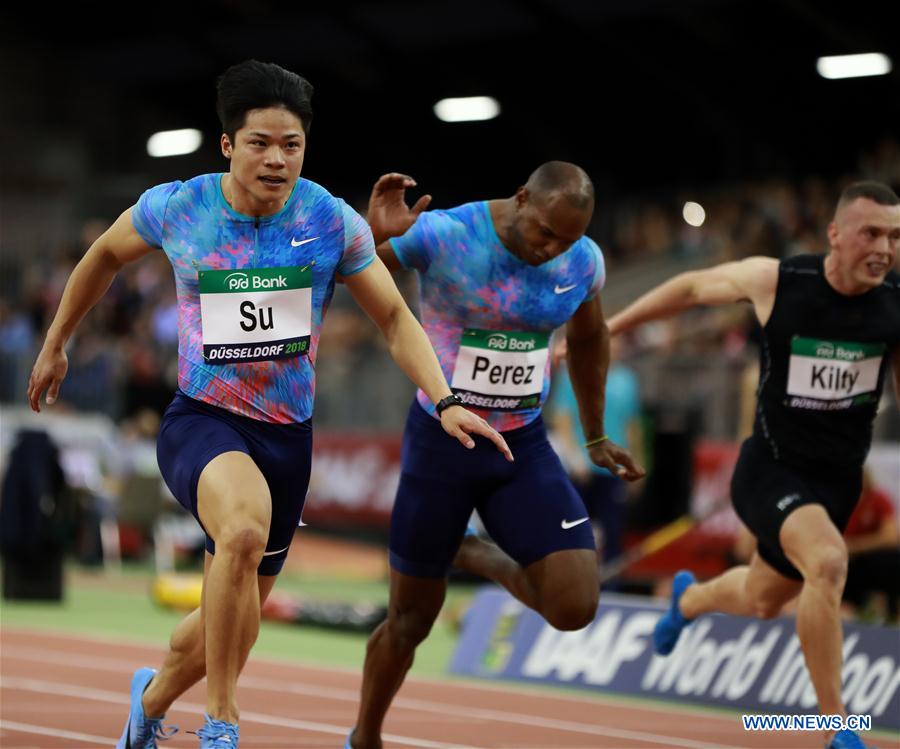 (SP)GERMANY-DUSSELDORF-IAAF WORLD INDOOR TOUR-MEN'S 60M-SU BINGTIAN