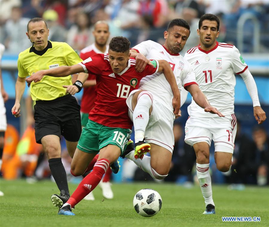 (SP)RUSSIA-SAINT PETERSBURG-2018 WORLD CUP-GROUP B-MOROCCO VS IRAN