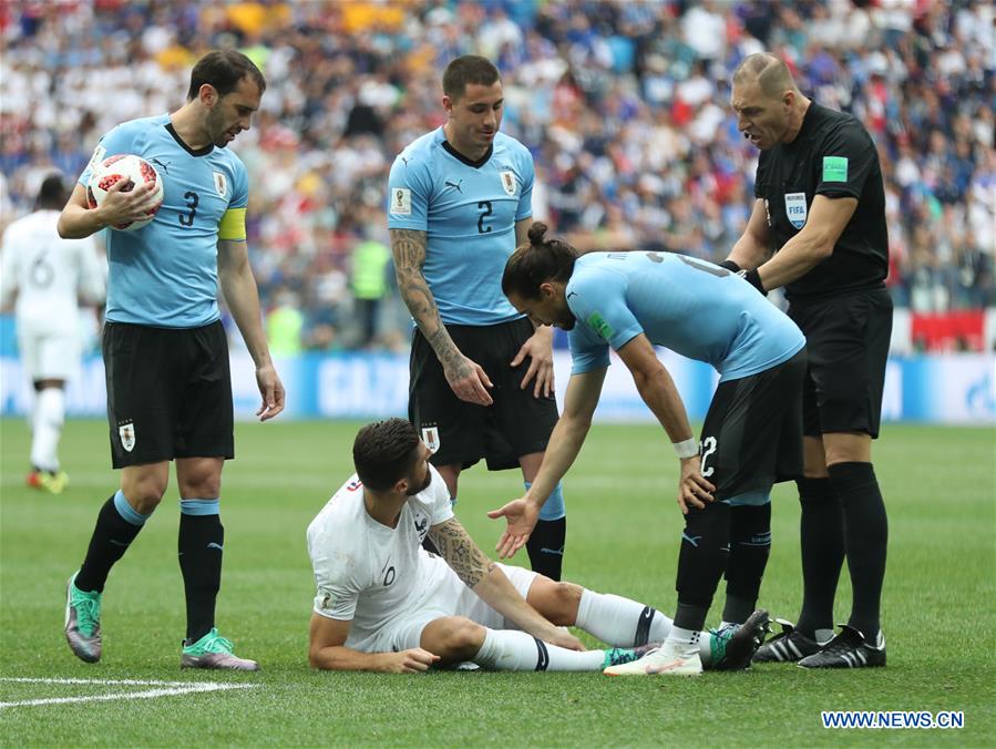 (SP)RUSSIA-NIZHNY NOVGOROD-2018 WORLD CUP-QUARTERFINAL-URUGUAY VS FRANCE