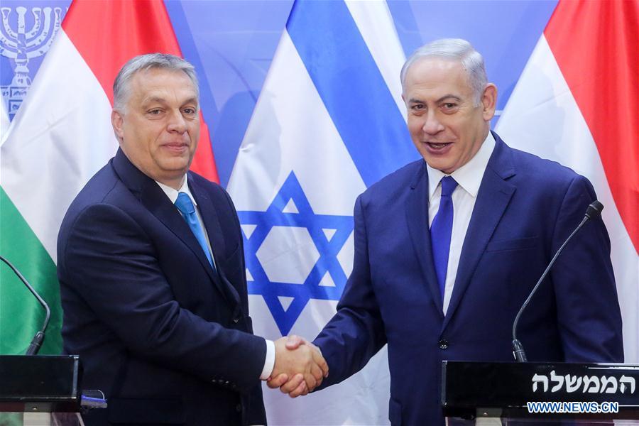 MIDEAST-JERUSALEM-HUNGARY-PM-PRESS CONFERENCE