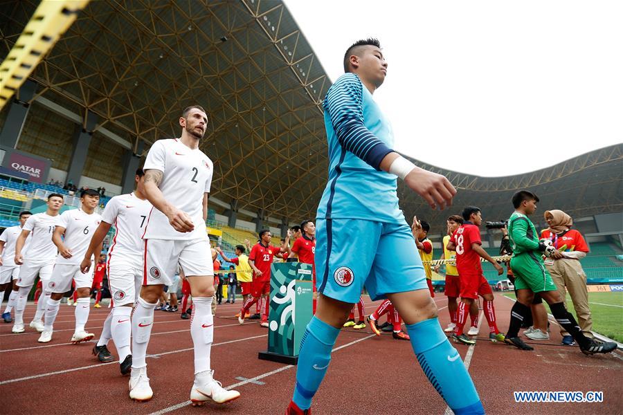 (SP)INDONESIA-BEKASI-ASIAN GAMES-MEN'S FOOTBALL-HONG KONG VS LAOS