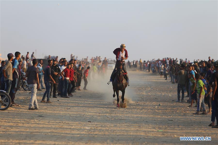 MIDEAST-GAZA STRIP-RAFAH-HORSE RACE