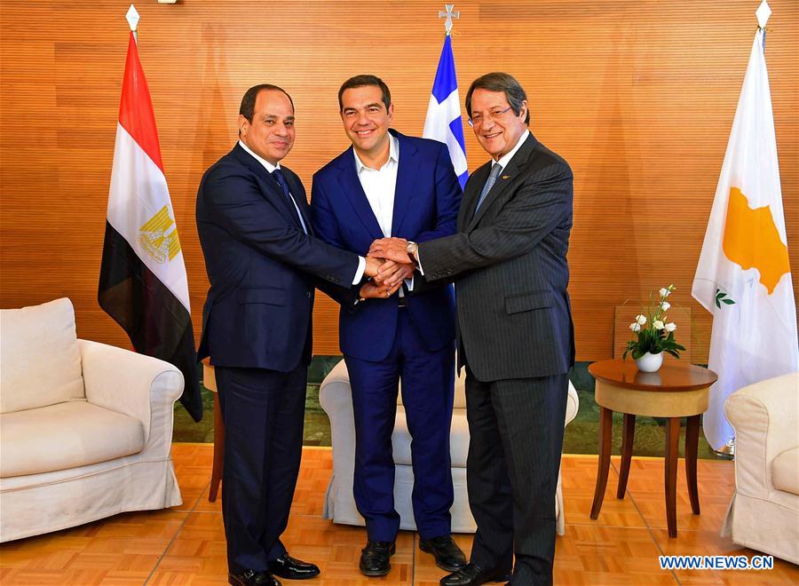 GREECE-CRETE-CYPRUS-EGYPT-TRILATERAL SUMMIT