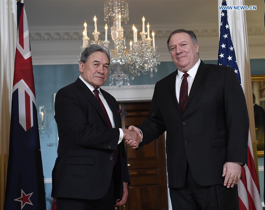 U.S.-WASHINGTON D.C.-MIKE POMPEO-NEW ZEALAND-WINSTON PETERS-MEETING