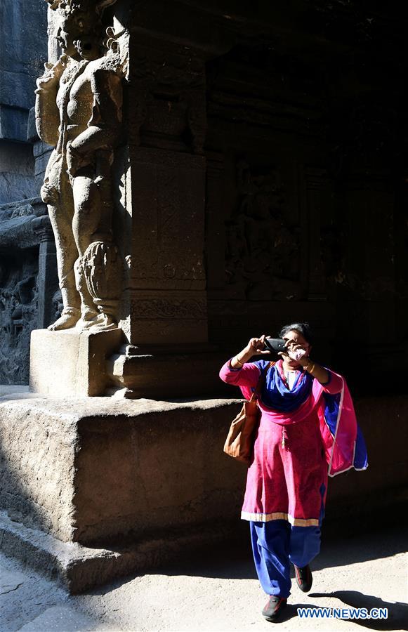 INDIA-AURANGABAD-CULTURAL HERITAGE-ELLORA CAVES