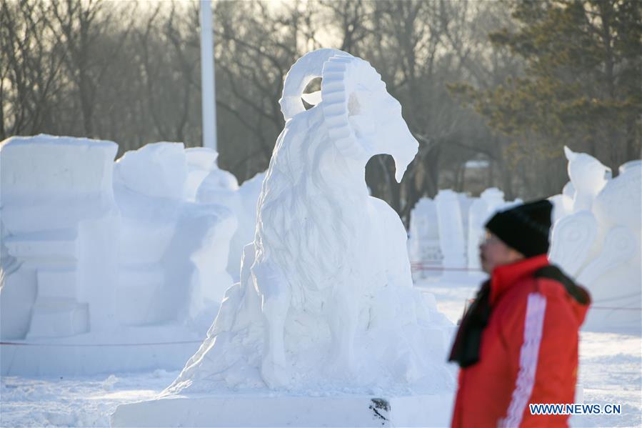 CHINA-HARBIN-COLLEGE STUDENTS-SNOW SCULPTURE COMPETITION (CN)