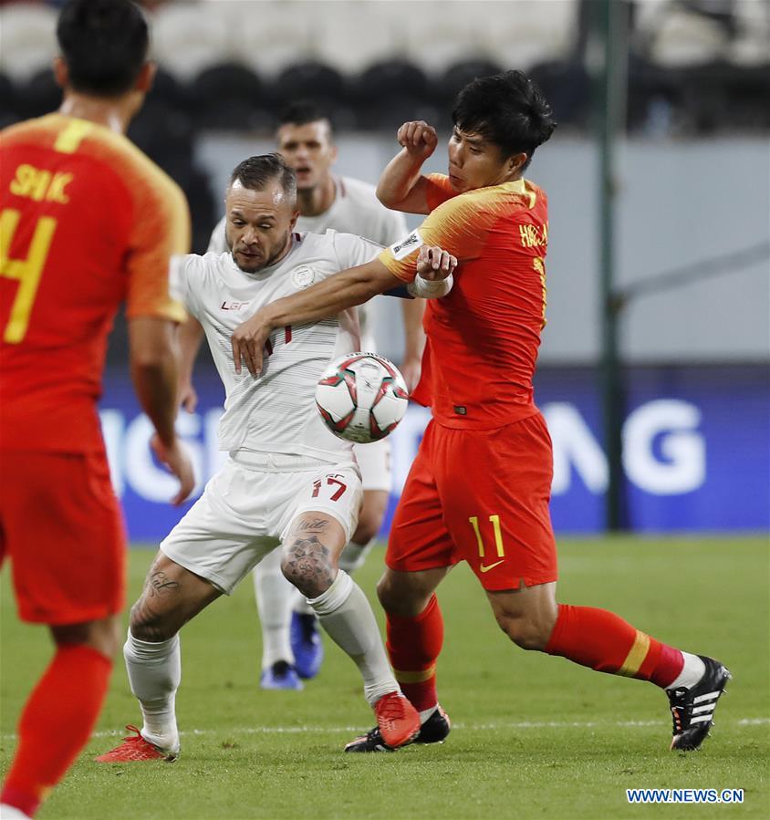 (SP)UAE-ABU DHABI-SOCCER-AFC ASIAN CUP 2019-GROUP C-CHN VS PHI