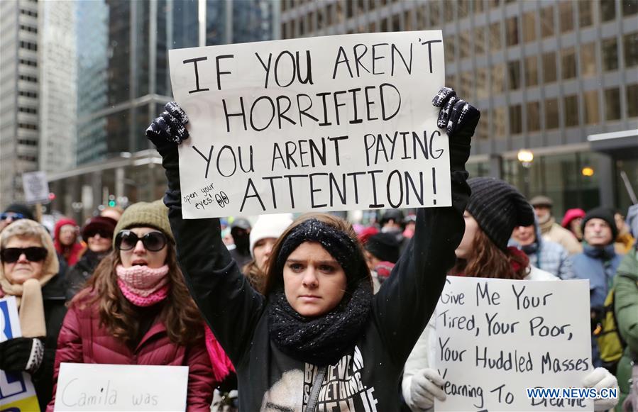 U.S.-CHICAGO-TRUMP-NATIONAL EMERGENCY DECLARATION-PROTEST