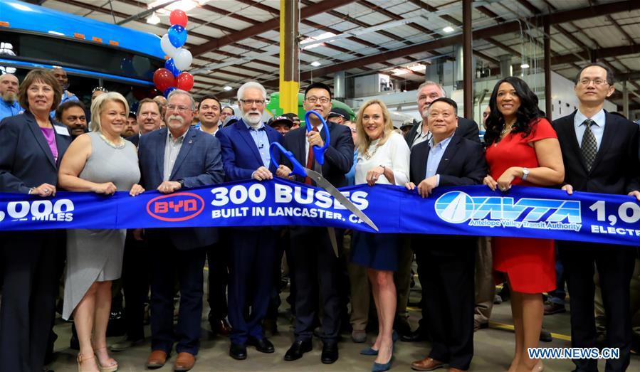 U.S.-LOS ANGELES-LANCASTER-BYD-E-BUS-MILESTONE