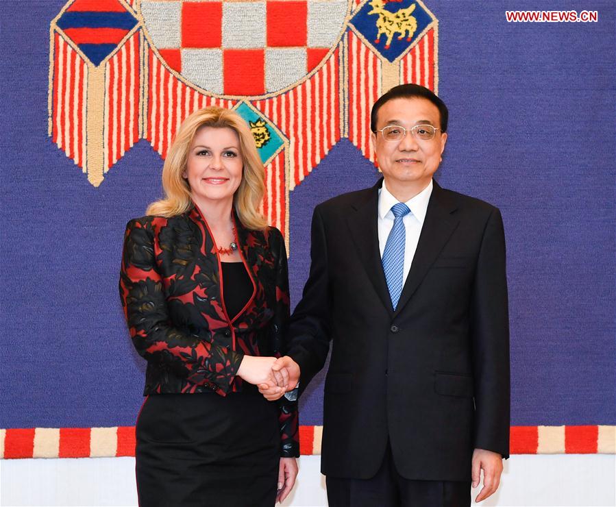 CROATIA-ZAGREB-CHINA-LI KEQIANG-PRESIDENT-MEETING