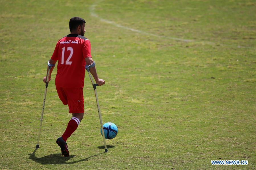 (SP)MIDEAST-GAZA-AMPUTEES-FOOTBALL-MATCH