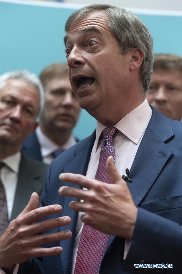 BRITAIN-LONDON-BREXIT PARTY-NIGEL FARAGE