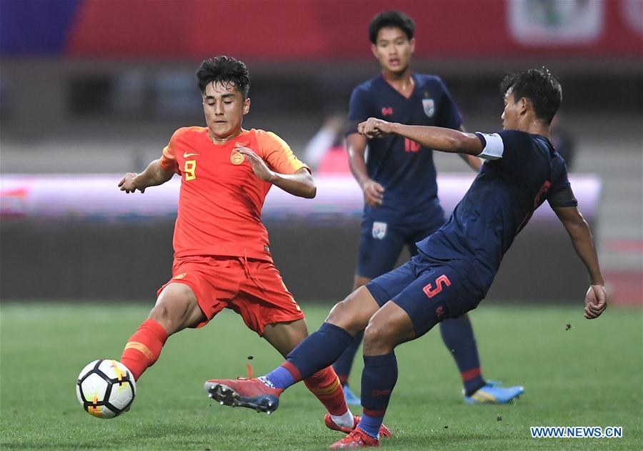 (SP)CHINA-CHENGDU-FOOTBALL-PANDA CUP INTERNATIONAL YOUTH TOURNAMENT-CHN U18 VS THA U18 (CN)