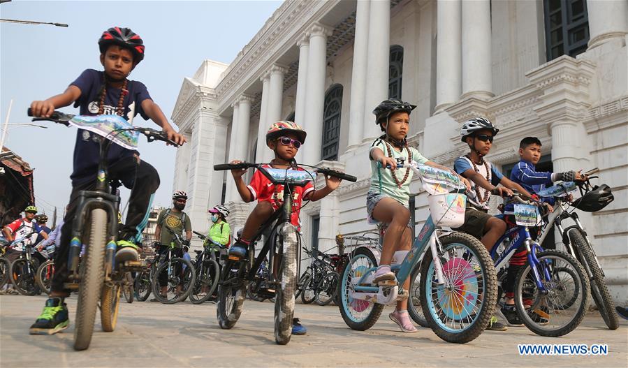 NEPAL-KATHMANDU-WORLD BICYCLE DAY-CYCLE RALLY