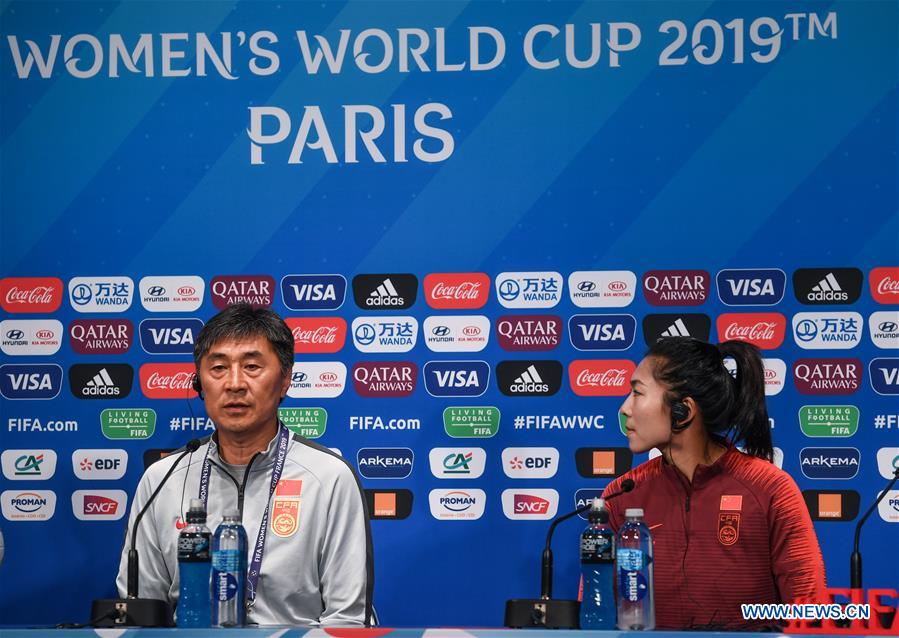 (SP)FRANCE-PARIS-2019 FIFA WOMEN'S WORLD CUP-GROUP B-CHINA-OFFICIAL PRESS CONFERENCE