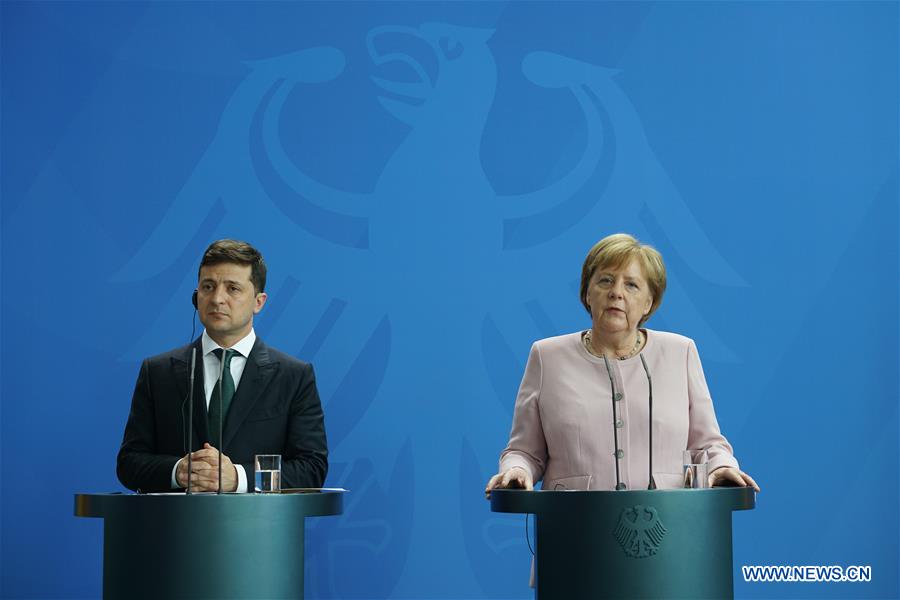 GERMANY-BERLIN-MERKEL-UKRAINE-PRESIDENT-MEETING