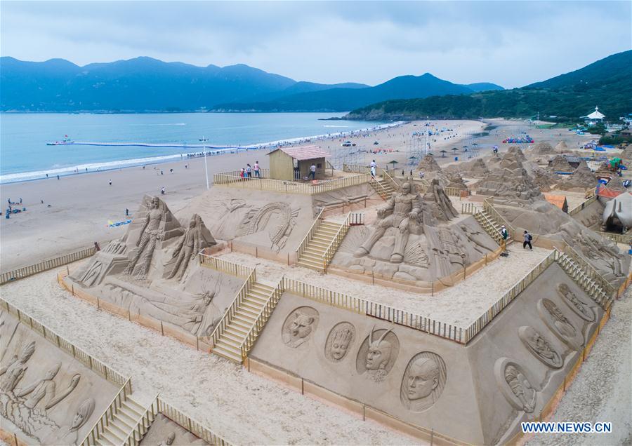 CHINA-ZHEJIANG-ZHOUSHAN-SAND SCULPTURE-EXHIBITION (CN)