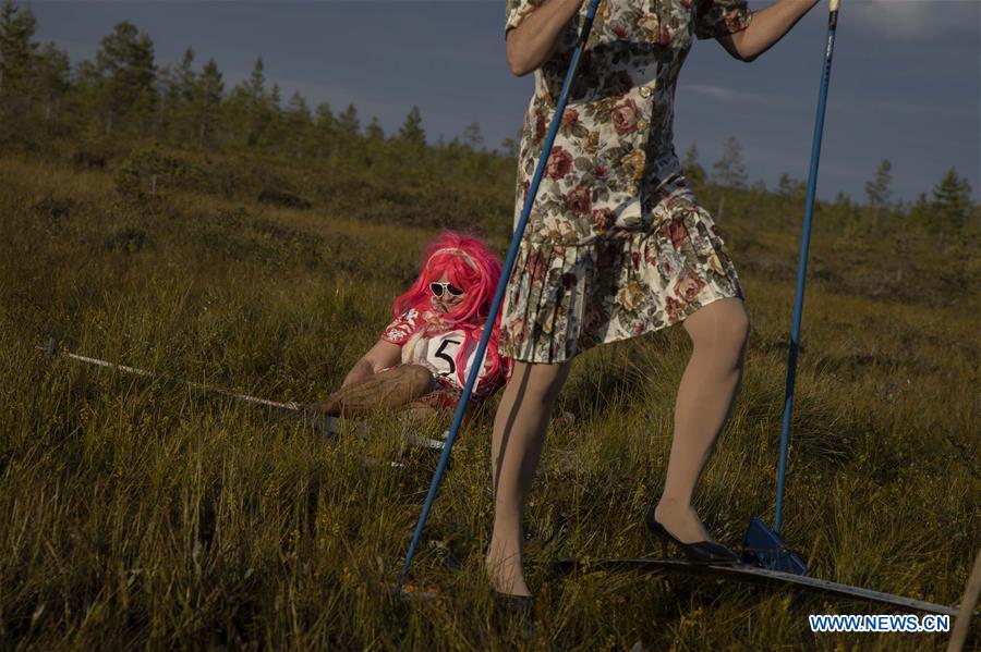 FINLAND-PUDASJARVI-SWAMP SKIING-COMPETITION