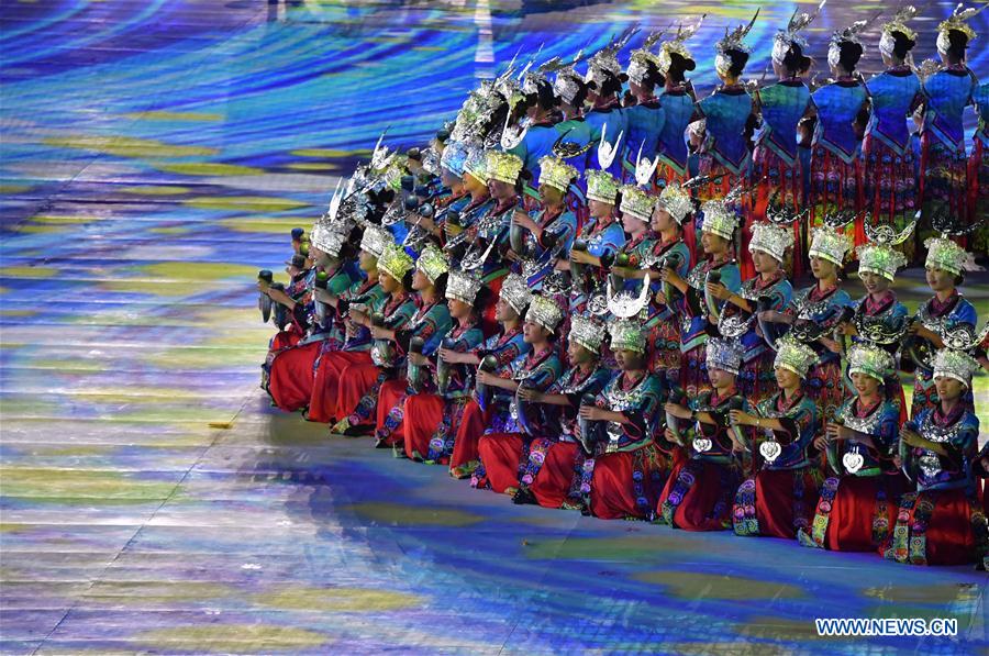 (SP)CHINA-ZHENGZHOU-NATIONAL TRADITIONAL GAMES OF ETHNIC MINORITIES-OPENING CEREMONY (CN)