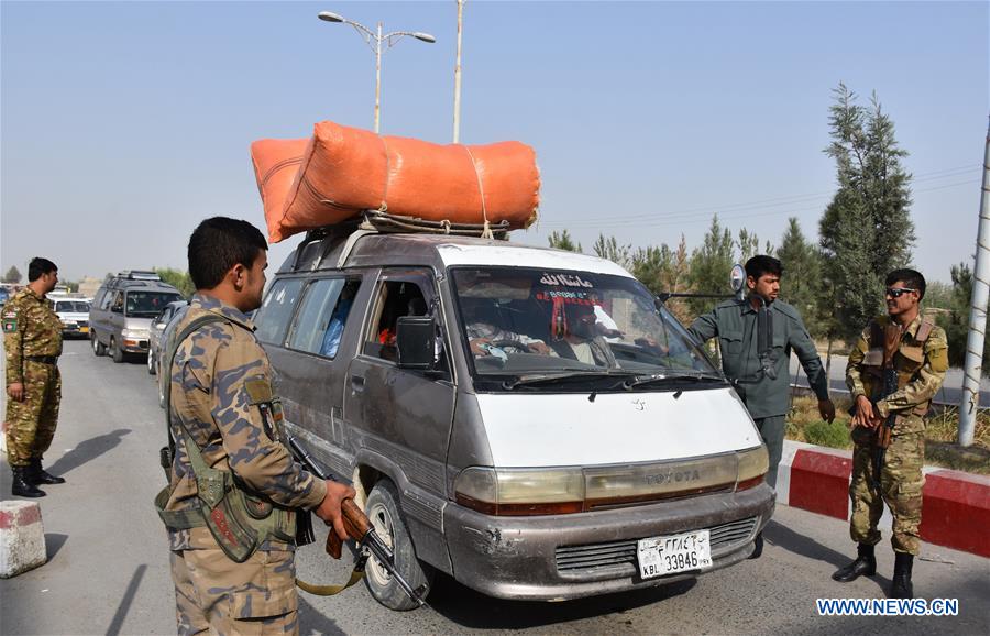 AFGHANISTAN-BALKH-SECURITY CHECKPOINT-ELECTION