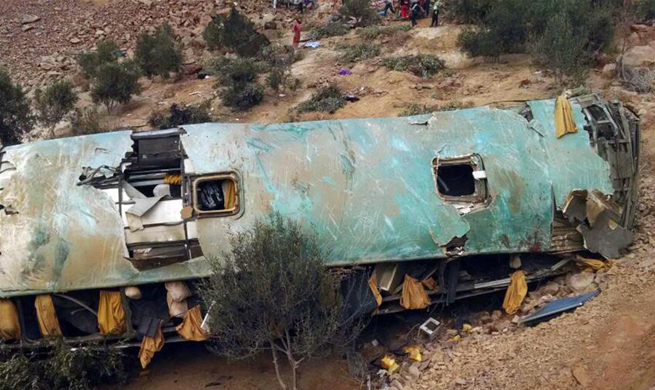 At least 35 killed in bus crash in southern Peru