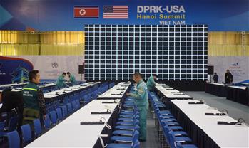 In pics: media center of DPRK-USA summit in Hanoi, Vietnam