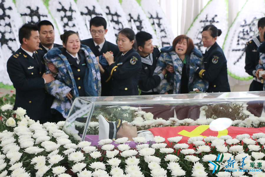 張超烈士遺體告別儀式現(xiàn)場。