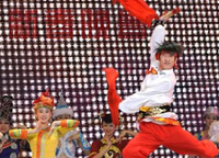 1月31日，演員在晚會上表演