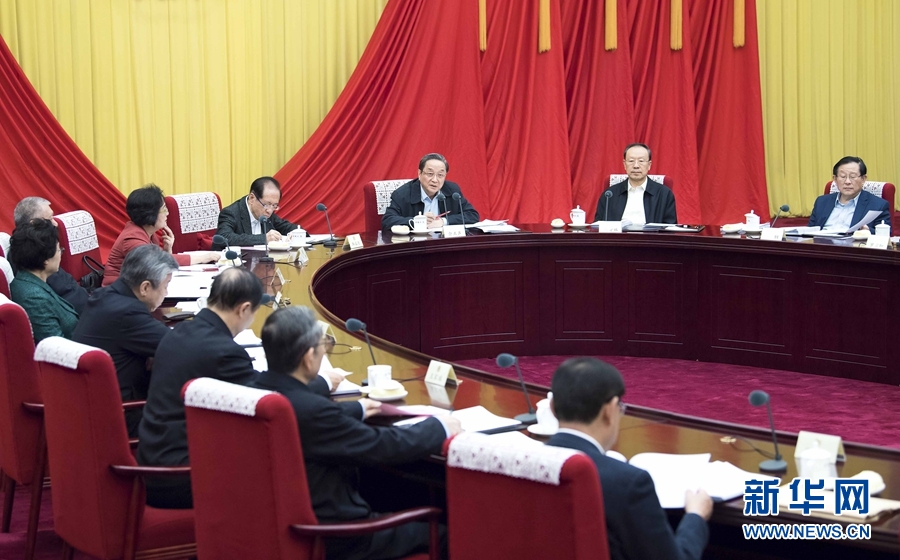 12月22日，全國政協(xié)主席俞正聲在北京主持召開政協(xié)第十二屆全國委員會第六十八次主席會議。 新華社記者 李濤 攝
