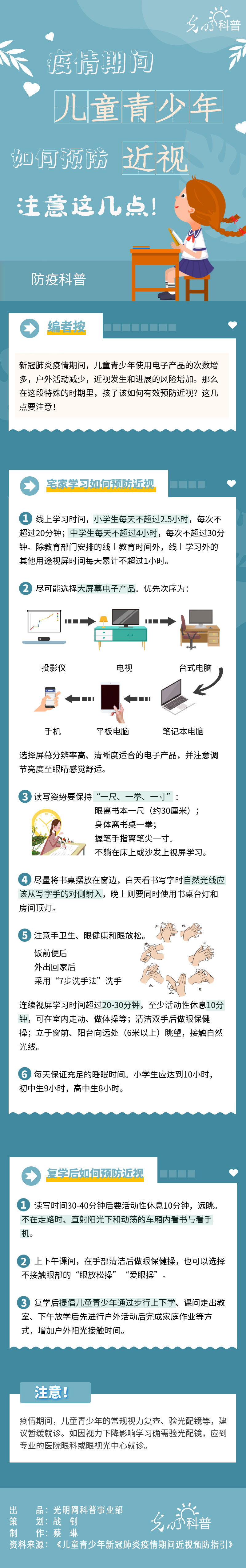 【防疫科普】疫情期間兒童青少年如何預(yù)防近視？注意這幾點(diǎn)！