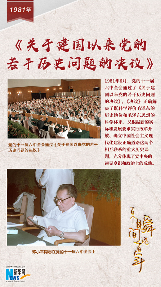 1981，《關(guān)于建國以來黨的若干歷史問題的決議》