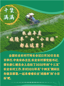 干貨滿滿！農(nóng)業(yè)年度“成績單”和“小目標(biāo)”都在這里了