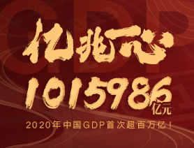 億兆一心！2020年中國GDP首次超百萬億！