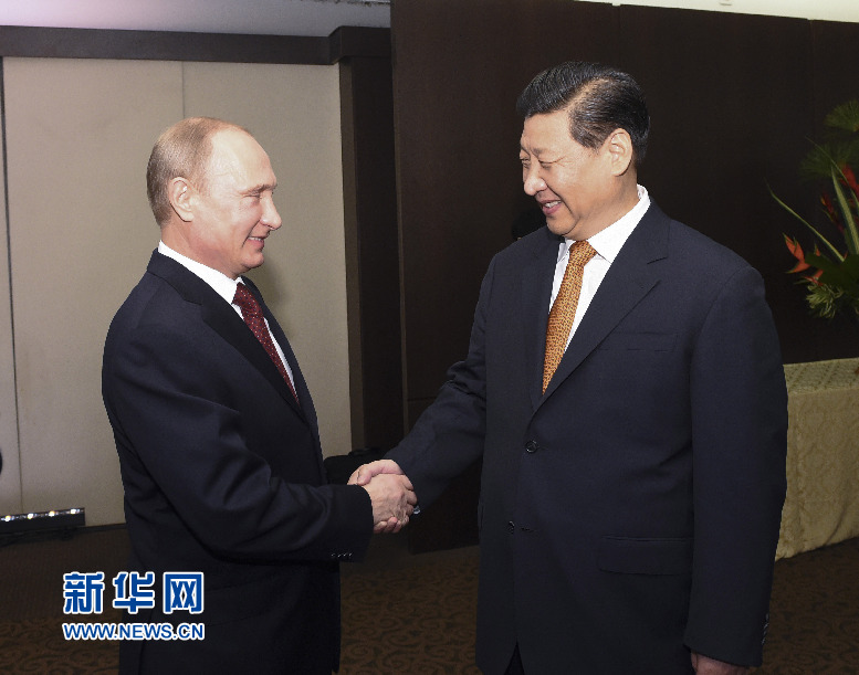 7月14日，國家主席習(xí)近平在巴西福塔萊薩會(huì)見俄羅斯總統(tǒng)普京。新華社記者李學(xué)仁攝